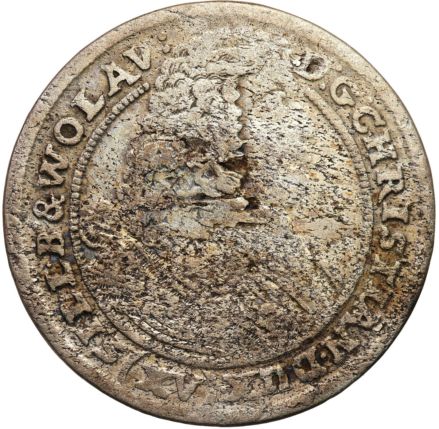 Śląsk, księstwo legnicko-brzesko-wołowskie. Krystian Wołowski. 15 krajcarów 1661, Brzeg – WOLAV